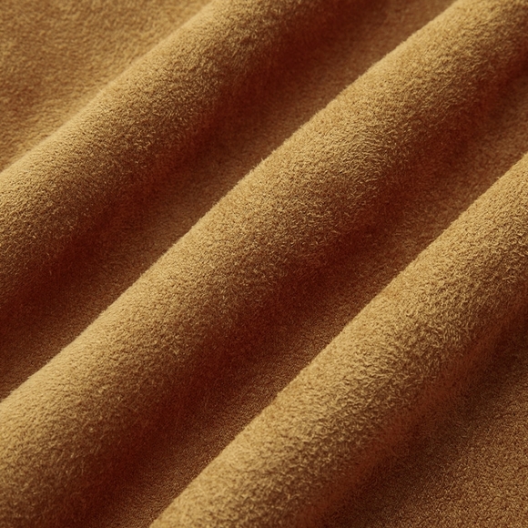 Commense Metal Button Suede Effect Keyhole-Neck Mini Dress SPU: OA250828011 - Picture 4 of 5